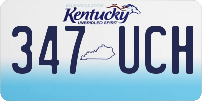 KY license plate 347UCH