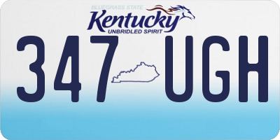 KY license plate 347UGH