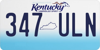 KY license plate 347ULN