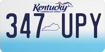 KY license plate 347UPY