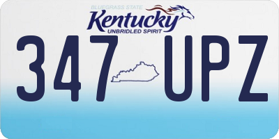 KY license plate 347UPZ