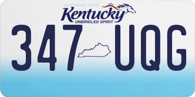 KY license plate 347UQG