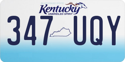 KY license plate 347UQY