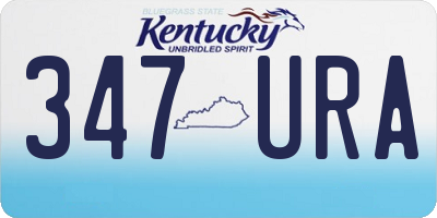 KY license plate 347URA