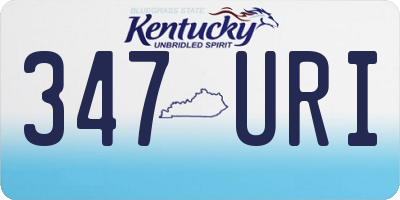KY license plate 347URI
