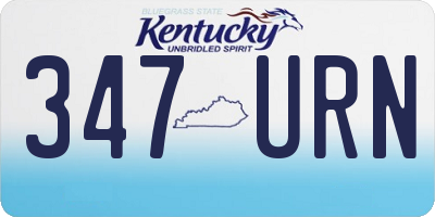 KY license plate 347URN
