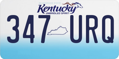 KY license plate 347URQ