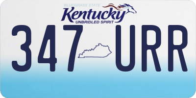 KY license plate 347URR