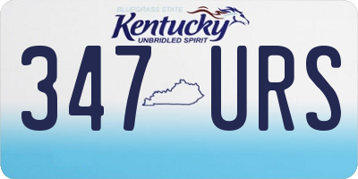 KY license plate 347URS
