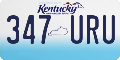 KY license plate 347URU