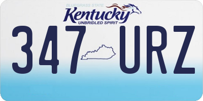 KY license plate 347URZ