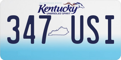 KY license plate 347USI