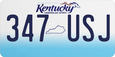 KY license plate 347USJ