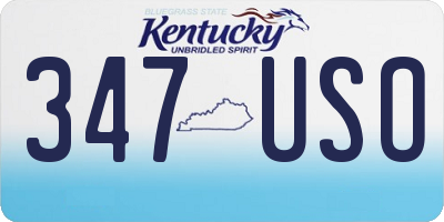 KY license plate 347USO