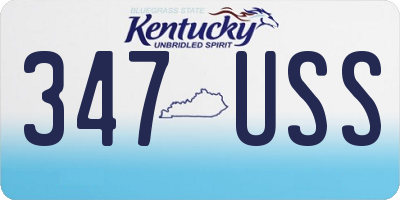 KY license plate 347USS