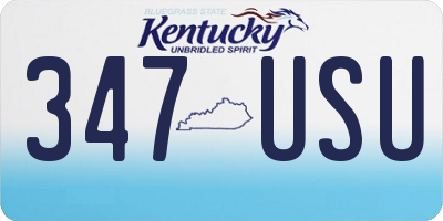KY license plate 347USU
