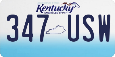 KY license plate 347USW