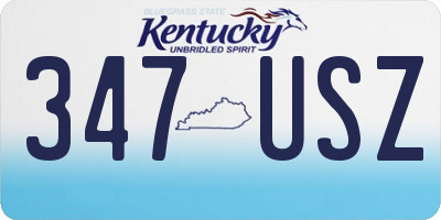 KY license plate 347USZ