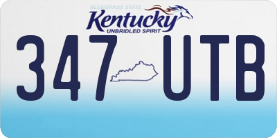 KY license plate 347UTB