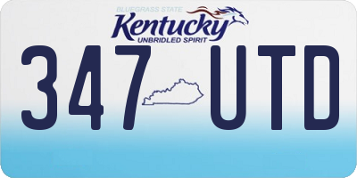 KY license plate 347UTD