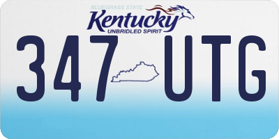 KY license plate 347UTG