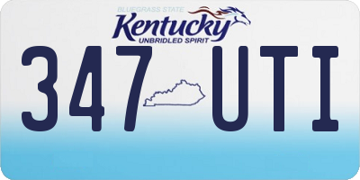 KY license plate 347UTI