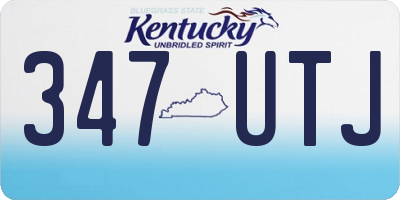 KY license plate 347UTJ
