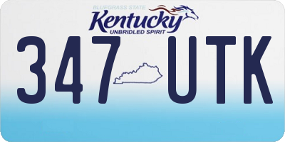 KY license plate 347UTK