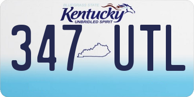 KY license plate 347UTL