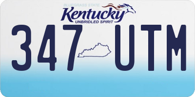 KY license plate 347UTM