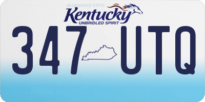 KY license plate 347UTQ