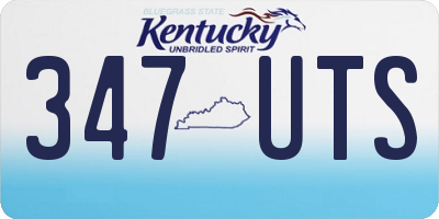 KY license plate 347UTS