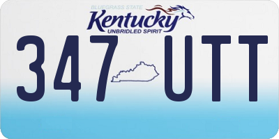 KY license plate 347UTT