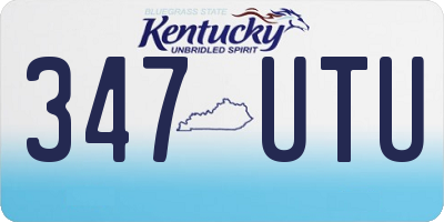 KY license plate 347UTU