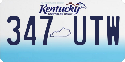 KY license plate 347UTW