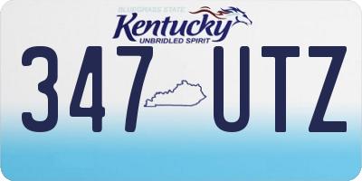 KY license plate 347UTZ
