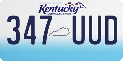 KY license plate 347UUD
