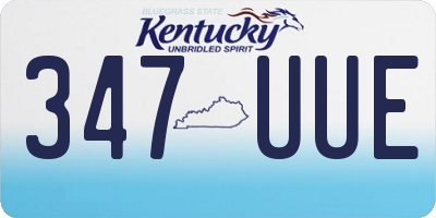 KY license plate 347UUE