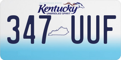 KY license plate 347UUF