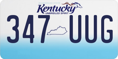 KY license plate 347UUG