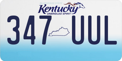KY license plate 347UUL