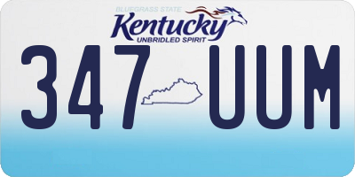 KY license plate 347UUM