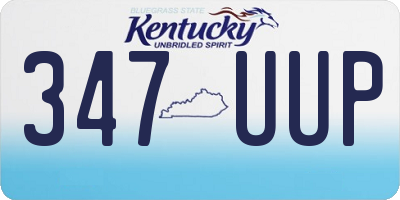 KY license plate 347UUP