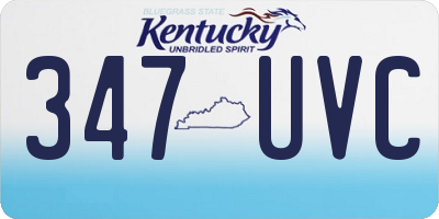 KY license plate 347UVC