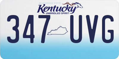 KY license plate 347UVG