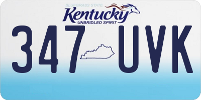 KY license plate 347UVK