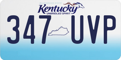 KY license plate 347UVP