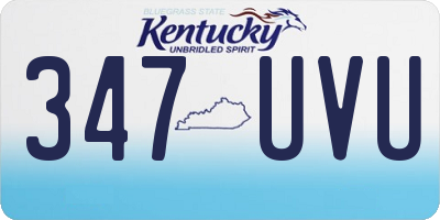 KY license plate 347UVU