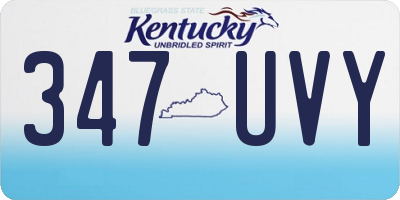 KY license plate 347UVY
