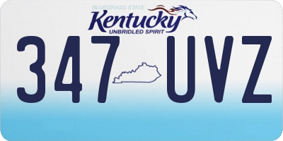 KY license plate 347UVZ
